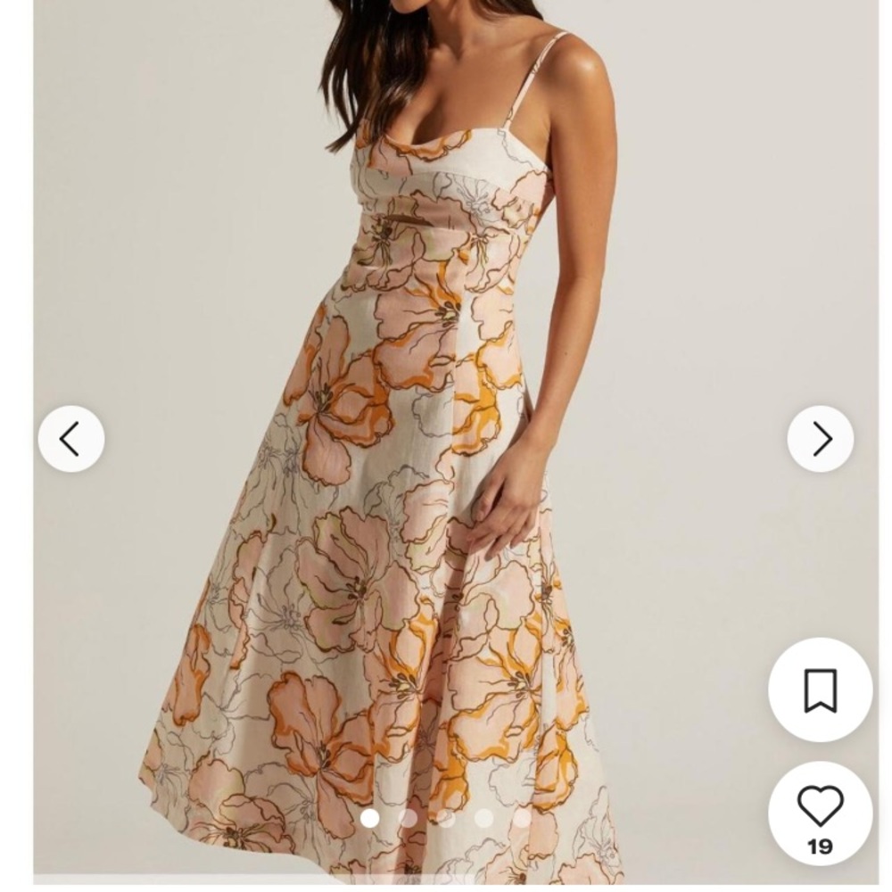 Nwt AMALIE carietta midi Linen blend showpo dress - Picture 1 of 14